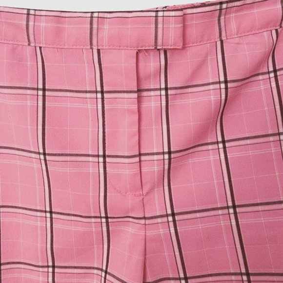 Pre-love Plus-size Izod Cool-FX Stretch Long Golf Shorts Pink Plaid Pock Size 16 - Picture 5 of 13